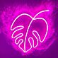 Monstera Blatt LED-Neonschild Wohnzimmer Cafe