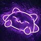 Katzenkopf mit niedlichem Gesicht LED-Neonschild Wohnzimmer Kinderzimmer