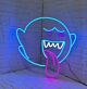 Geist mit herausgestreckter Zunge LED-Neonschild Gamingzimmer Wohnzimmer