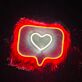 Herz Symbol in Sprechblase LED-Neonschild Wohnzimmer Schlafzimmer