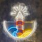 Leuchtturm mit Wellen LED-Neonschild Wohnzimmer Bar