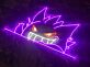 grinsendes Geistmonster LED-Neonschild Gaming Zimmer