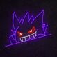 grinsendes Geistmonster LED-Neonschild Gaming Zimmer
