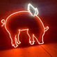 Schwein mit Flügel LED-Neonschild für Restaurant Bar