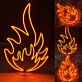 Flamme Symbol LED-Neonschild für Bar Gaming
