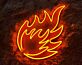 Flamme Symbol LED-Neonschild für Bar Gaming