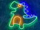 Dinosaurierkopf LED-Neonschild für Kinderzimmer Gamingraum