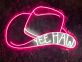 Cowboyhut Yeehaw LED Neonlicht Western Wanddekoration für Bar Party und Wohnzimmer