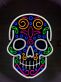 Buntes Totenkopf LED Neonlicht Mexikanischer Stil Moderne Wanddekoration für Wohnzimmer Bar und Partyraum