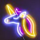 Einhornkopf LED-Neonschild für Kinderzimmer Partydekoration