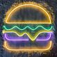 Hamburger LED-Neonschild für Restaurant Küche
