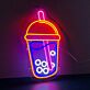 Bubble Tea Becher LED-Neonschild für Café Bar