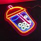 Bubble Tea Becher LED-Neonschild für Café Bar