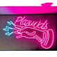 Paulas Hand LED Neonlicht Kreative Neon Wanddekoration mit Schriftzug für Wohnzimmer Studio und Bar