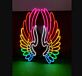 Bunte Engelsflügel LED Neonlicht Regenbogen Wanddekoration für Wohnzimmer Studio und Events