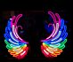 Regenbogen Engelsflügel LED Neonlicht Bunte Wanddekoration für Wohnzimmer Studio und Events
