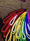 Regenbogen Engelsflügel LED Neonlicht Bunte Wanddekoration für Wohnzimmer Studio und Events