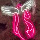 Frauenkörper mit Engelsflügeln LED-Neonschild für Bar Club