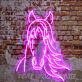 Pferdekopf LED-Neonschild für Wohnzimmer und Kinderzimmer