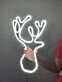 Hirschkopf mit Geweih LED-Neonschild für Wohnzimmer und Weihnachten