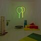 zwei Luftballons LED-Neonschild für Kinderzimmer Partydeko