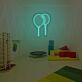zwei Luftballons LED-Neonschild für Kinderzimmer Partydeko