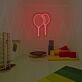 zwei Luftballons LED-Neonschild für Kinderzimmer Partydeko