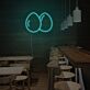 Avocadohälften LED-Neonschild für Restaurant Bar