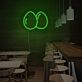 Avocadohälften LED-Neonschild für Restaurant Bar
