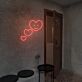 Herz mit Gesicht LED-Neonschild für Café und Wohnzimmer