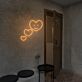 Herz mit Gesicht LED-Neonschild für Café und Wohnzimmer