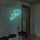 Herz mit Gesicht LED-Neonschild für Café und Wohnzimmer