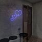 Herz mit Gesicht LED-Neonschild für Café und Wohnzimmer