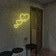 Herz mit Gesicht LED-Neonschild für Café und Wohnzimmer