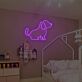 Hund Silhouette LED-Neonschild für Kinderzimmer