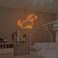 Hund Silhouette LED-Neonschild für Kinderzimmer