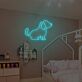 Hund Silhouette LED-Neonschild für Kinderzimmer