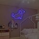 Hund Silhouette LED-Neonschild für Kinderzimmer