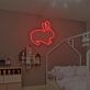 Kaninchen LED-Neonschild Kinderzimmer