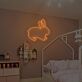 Kaninchen LED-Neonschild Kinderzimmer