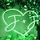 Personalisierte Initialen Herz Neon LED Neonschild