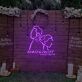 Personalisierte Hochzeits LED Neon Signatur mit Paar Silhouette Namen und Datum