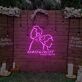 Personalisierte Hochzeits LED Neon Signatur mit Paar Silhouette Namen und Datum