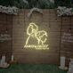 Personalisierte Hochzeits LED Neon Signatur mit Paar Silhouette Namen und Datum