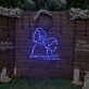 Personalisierte Hochzeits LED Neon Signatur mit Paar Silhouette Namen und Datum