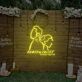 Personalisierte Hochzeits LED Neon Signatur mit Paar Silhouette Namen und Datum