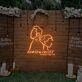 Personalisierte Hochzeits LED Neon Signatur mit Paar Silhouette Namen und Datum