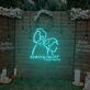 Personalisierte Hochzeits LED Neon Signatur mit Paar Silhouette Namen und Datum
