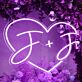 Personalisierte Initialen Herz Neon LED Neonschild