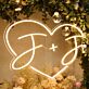 Personalisierte Initialen Herz Neon LED Neonschild